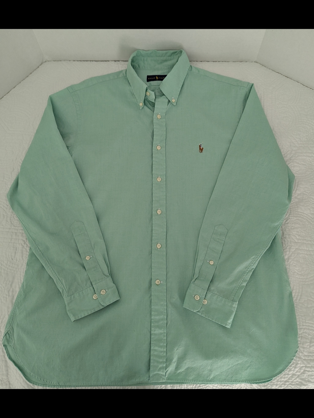 Vintage Ralph Lauren Light Green Button-Down Shirt